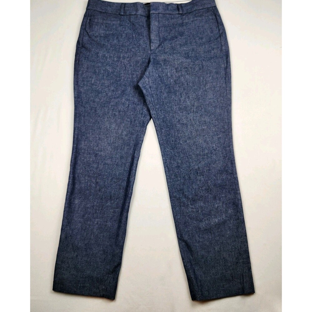 Banana Republic Sloan Pants Blue Womens 8 Mid-Rise Ankle-Length Crop OfficeChic